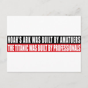Noah's Ark wurde von Amatuers erstickt.. Postkarte
