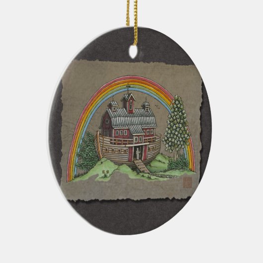 Noahs Arkestall Keramikornament (Rechts)