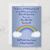 Noahs Arsch Animal Einladung blau (Rückseite)