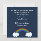 Noahs Arsch Animal Einladung Navy Blue (Rückseite)