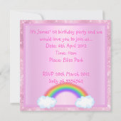 Noahs Arsch Animal Einladung PINK Geburtstag neu (Rückseite)