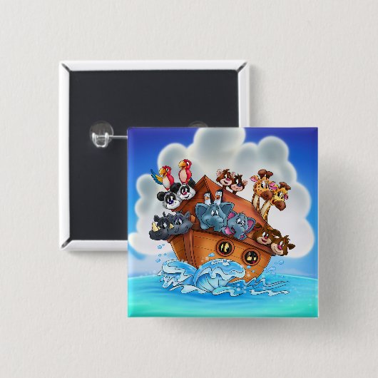 Noah's Art Cartoon Taste Button (Vorne & Hinten)