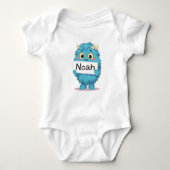 Noah's Big Blue Pal - A Personalized Monster Adven Baby Strampler (Vorderseite)