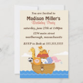 Noahs Bogen-Geburtstag laden ein Einladung (Vorderseite)