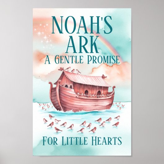 Noahs Christliches Kinderzimmer Kids Wall Art Poster (Vorne)