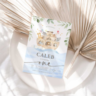 Noahs erste Geburtstagseinladung Einladung