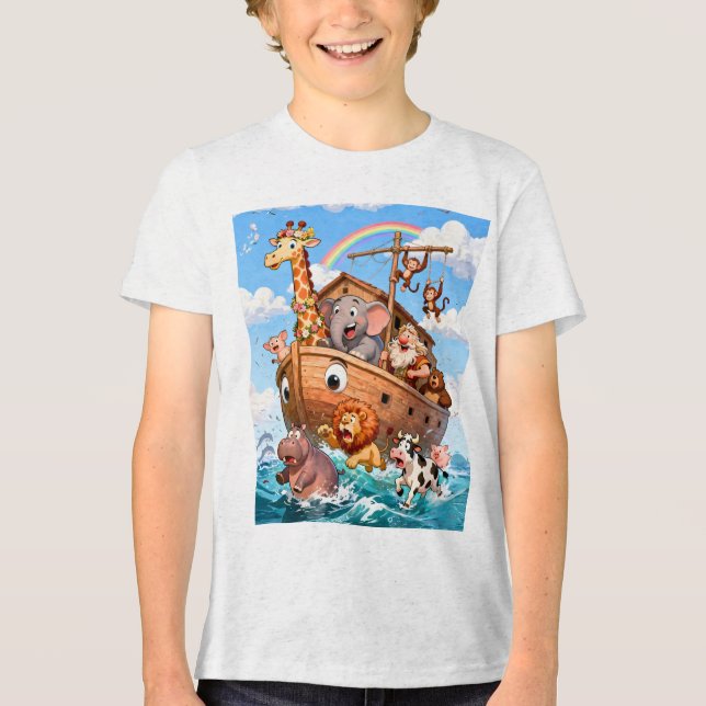 Noah's Great Ark Adventure- 4th  Tri-Blend Shirt (Vorderseite)