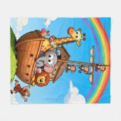 Noah's Great Ark Adventure Fleecedecke (Vorderseite (Horizontal))
