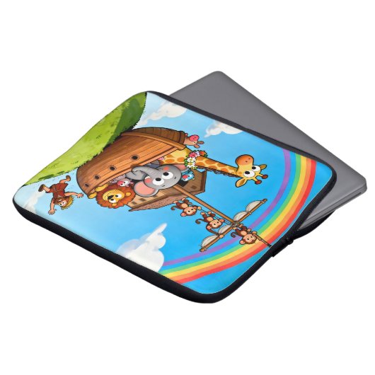 Noahs großes Arche-Abenteuer Laptopschutzhülle (Vorne Oben)
