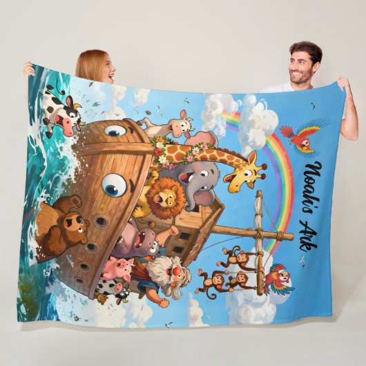 Noahs großes Ark-Abenteuer Fleecedecke (Beispiel)