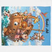 Noahs großes Ark-Abenteuer Fleecedecke (Vorderseite (Horizontal))