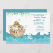 Noahs neutrale Baby-Dusche für das Arkgeschlecht Einladung (Vorne/Hinten)