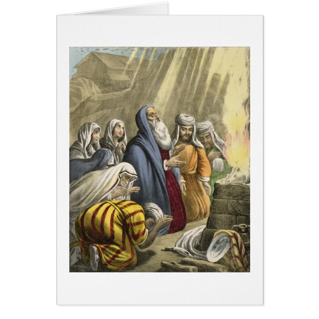 Noahs Opfer auf dem Verlassen der Arche, von einer (Vorne)