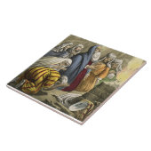 Noahs Opfer auf dem Verlassen der Arche, von einer Fliese (Seite)