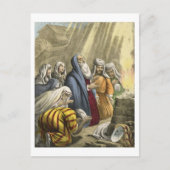 Noahs Opfer beim Verlass der Arche, aus einer Bibe Postkarte (Vorderseite)
