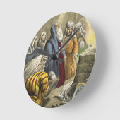 Noahs Opfer beim Verlass der Arche, aus einer Bibe Runde Wanduhr (Winkel)