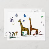 Noahs Tiere Postkarte (Vorne/Hinten)