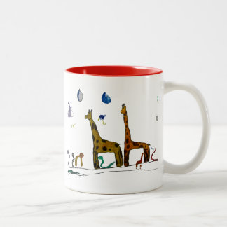 Noahs Tiere Zweifarbige Tasse