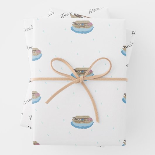 Noahs Wasserfarbe Geschenkpapier Set (Beispiel)