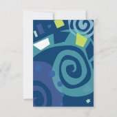 NOAH'S WAVES Bar Bat Mitzvah Empfang Card Einladung (Rückseite)