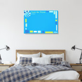 NOAH'S WAVES Bar Bat Mitzvah Sign-In Board Leinwanddruck (Insitu (Schlafzimmer))