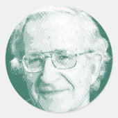 noam chomsky 2 runder aufkleber (Vorderseite)