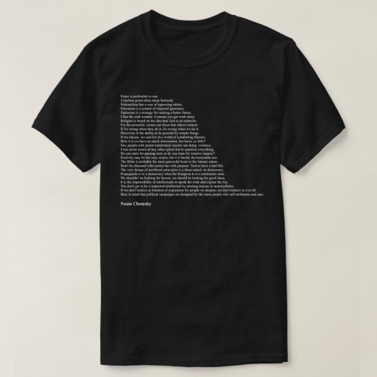 Noam Chomsky Quotes 2 T-Shirt (Design vorne)