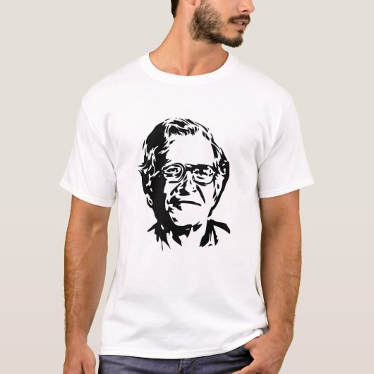 Noam Chomsky stencil weiß T-Shirt (Vorderseite)
