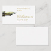 Noary Public Gold Fotain Pen Gold Type Visitenkarte (Vorne/Hinten)