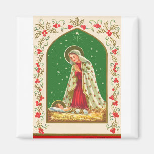 NOB165 Mary und Baby Jesus.tif Magnet