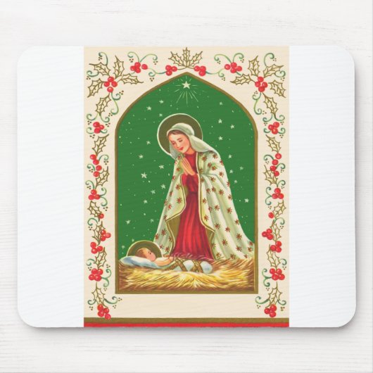 NOB165 Mary und Baby Jesus.tif Mousepad (Vorne)