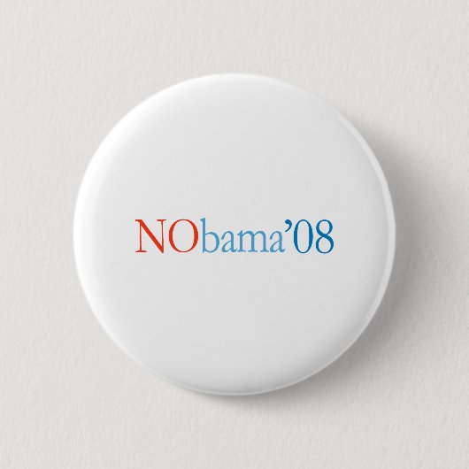 NOBAMA '08 - Maßgeschneidert Button (Vorderseite)