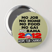 NoBAMA 2012 Button (Vorne & Hinten)