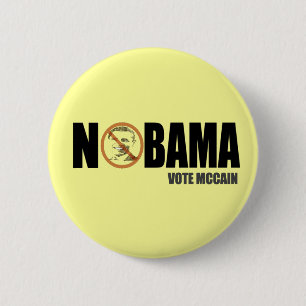 Nobama Abstimmung McCain lustiges AntiObama Button