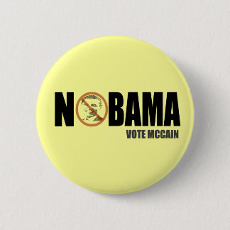 Nobama Abstimmung McCain lustiges AntiObama Button