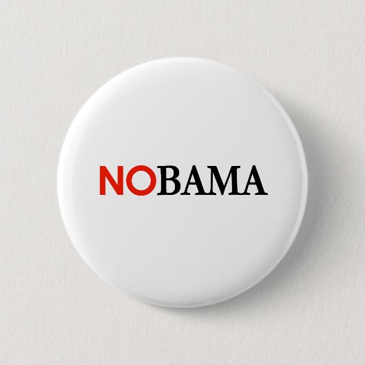 NOBAMA / ANTI-OBAMA - Maßgeschneidert Button (Vorderseite)