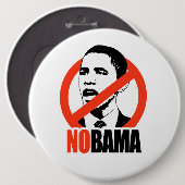 NOBAMA/ANTI-OBAMA T - SHIRT BUTTON (Vorne & Hinten)