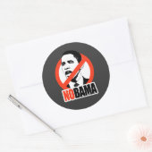 NOBAMA/ANTI-OBAMA-T - SHIRT RUNDER AUFKLEBER (Umschlag)