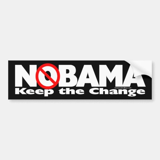 NoBama: Behalten Sie die Änderung Autoaufkleber (Vorne)