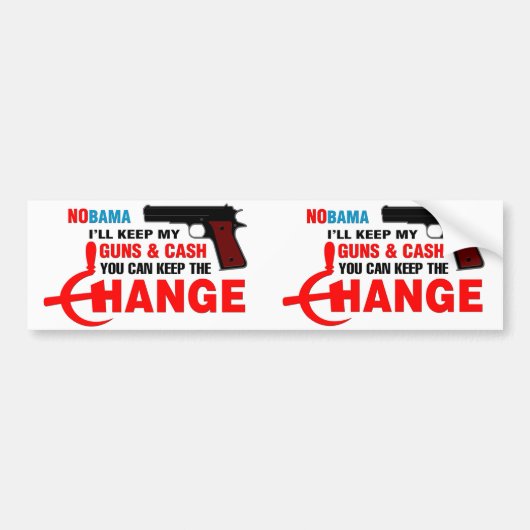 Nobama - behalten Sie die Änderung! Autoaufkleber (Vorne)