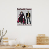 Nobama Halloween - Barackula & Bidenstein Poster (Küche)