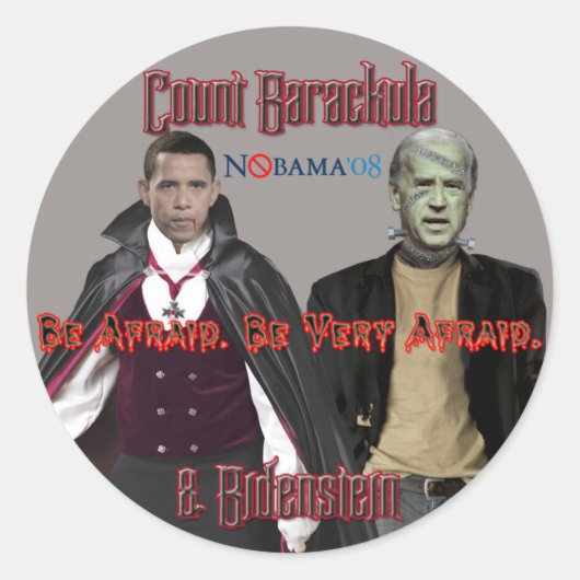 Nobama Halloween - Barackula & Bidenstein Stickers (Vorderseite)