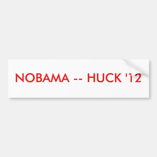 NOBAMA -- HUCK '12 AUTOAUFKLEBER (Vorne)