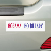 NOBAMA, KEIN BILLARY Autoaufkleber (Auf Auto)