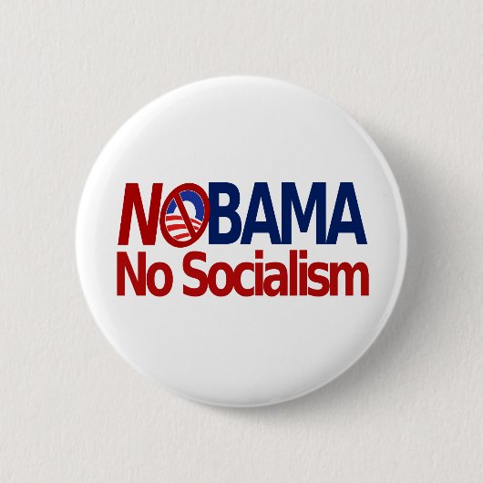 NOBAMA kein Sozialismus Button (Vorderseite)