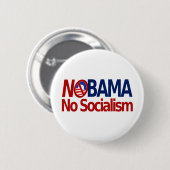 NOBAMA kein Sozialismus Button (Vorne & Hinten)