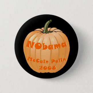 NObama McCain Palin Kürbislaterne 2008 Halloween Button