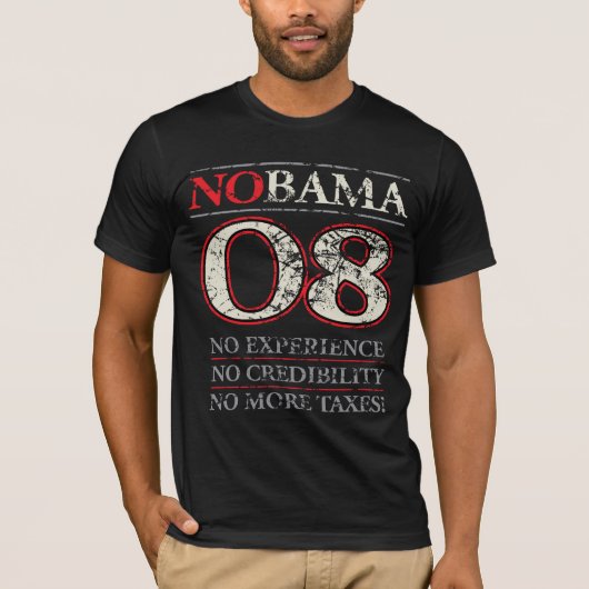 NOBAMA oder KEIN OBAMA '08 T-Shirt (Vorderseite)
