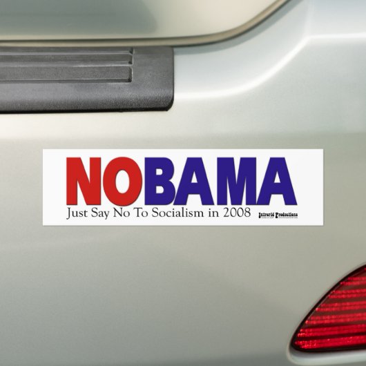 NOBAMA rot und Blau - Autoaufkleber lang (Auf Auto)