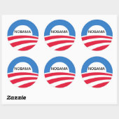 NOBAMA RUNDER AUFKLEBER (Blatt)